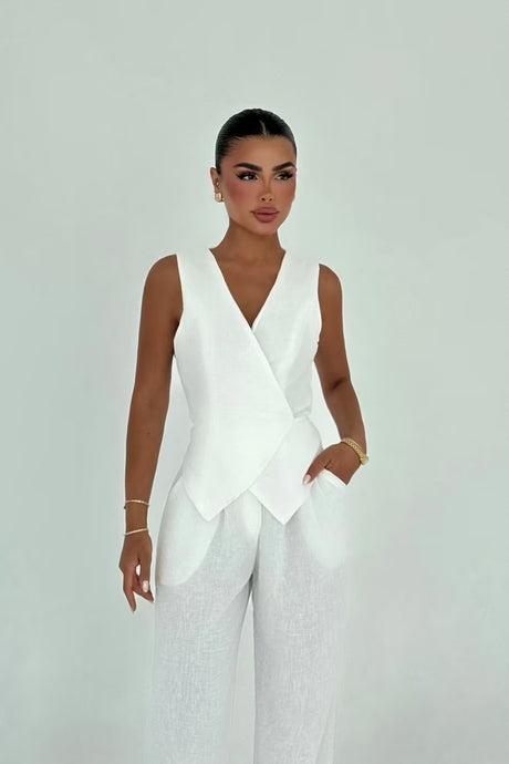 The Tailored Suit White - Pearl Boutique