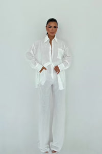 White Linen Suit - Pearl Boutique