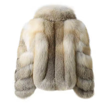 Load image into Gallery viewer, Luxury Golden Fox Fur Jacket