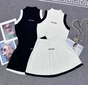 M Skirt Set White - Pearl Boutique