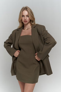 Power Suit Olive - Pearl Boutique