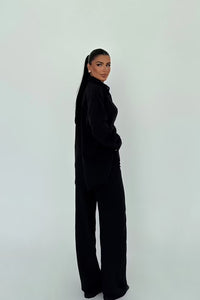 Black Linen Suit - Pearl Boutique