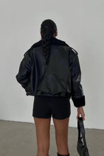 Load image into Gallery viewer, Black Bomber Jacket - Pearl Boutique