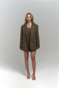 Power Suit Olive - Pearl Boutique