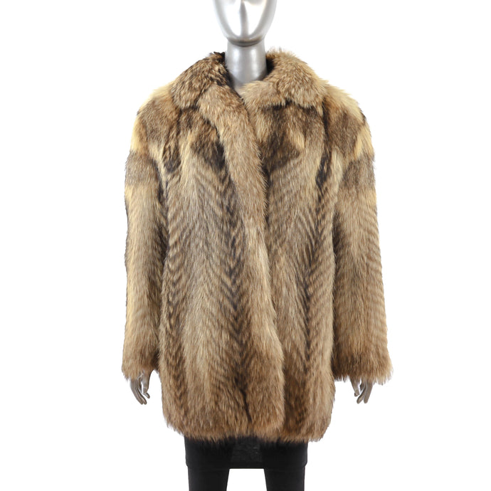 Vintage Fur Feathered Raccon Coat - Pearl Boutique