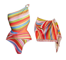 Load image into Gallery viewer, So Pucci Swimming Costume Set Orange Print - Pearl Boutique