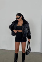 Load image into Gallery viewer, Black Bomber Jacket - Pearl Boutique