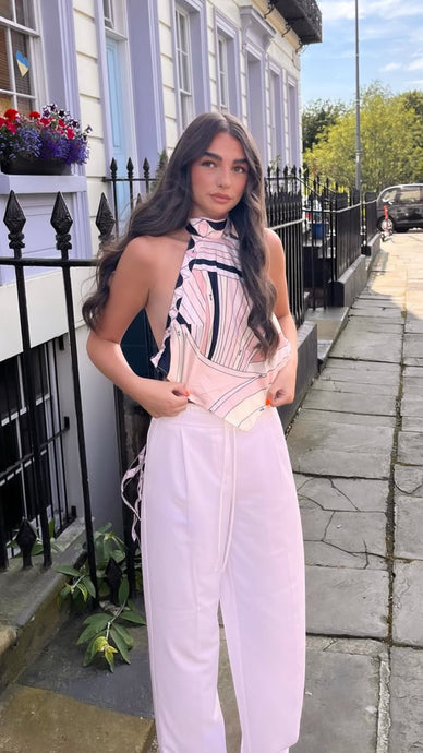 So Pucci Scarf Top Pink - Pearl Boutique