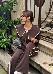 Chic Coffee Tracksuit - Pearl Boutique