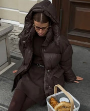Load image into Gallery viewer, Brown Puffer Coat - Pearl Boutique