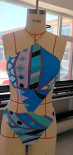 Load image into Gallery viewer, Premium So Pucci Swimming Costume And skirt Set Blue - Pearl Boutique