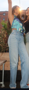 So Pucci Scarf Top Blue - Pearl Boutique