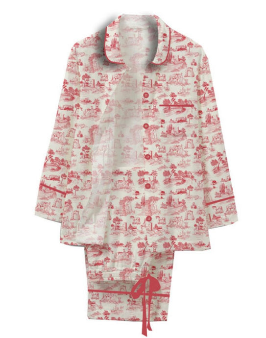 Red Camellia Pj Set - Pearl Boutique