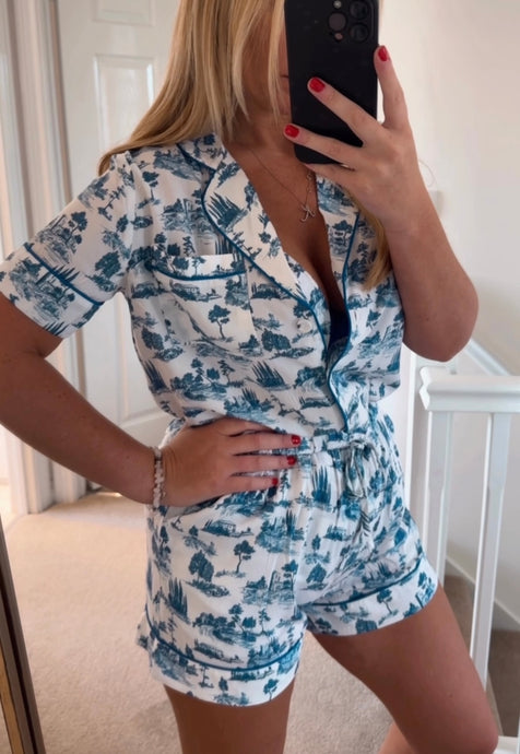 Darcie Pj Set Blue Print