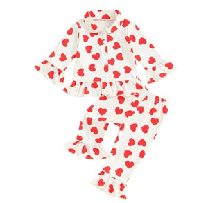 Little Girls Valentines Pjs