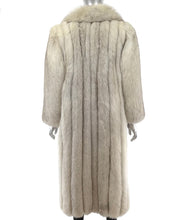 Load image into Gallery viewer, Blue Vintage Fox Fur Long Coat