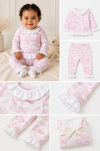 Load image into Gallery viewer, Pink Safari Velour Pyjama Set