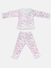 Load image into Gallery viewer, Pink Safari Velour Pyjama Set